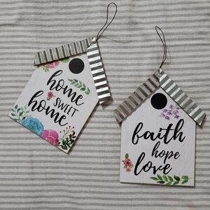 Set Of Birdhouse Signs